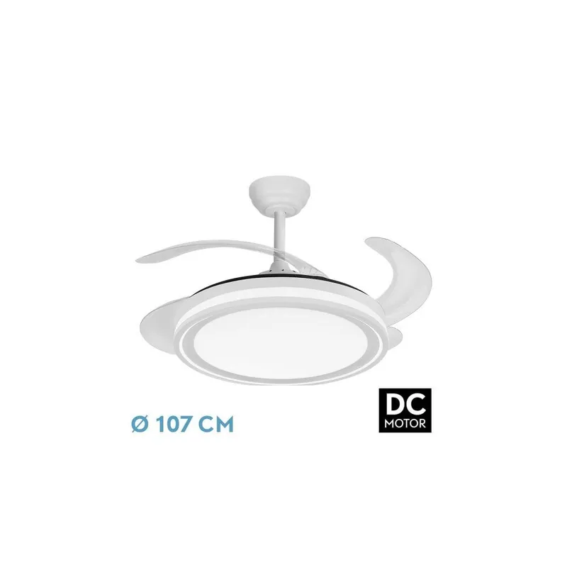 ventilador de techo metal color blanco serie bandido 48cm - Electrodomésticos