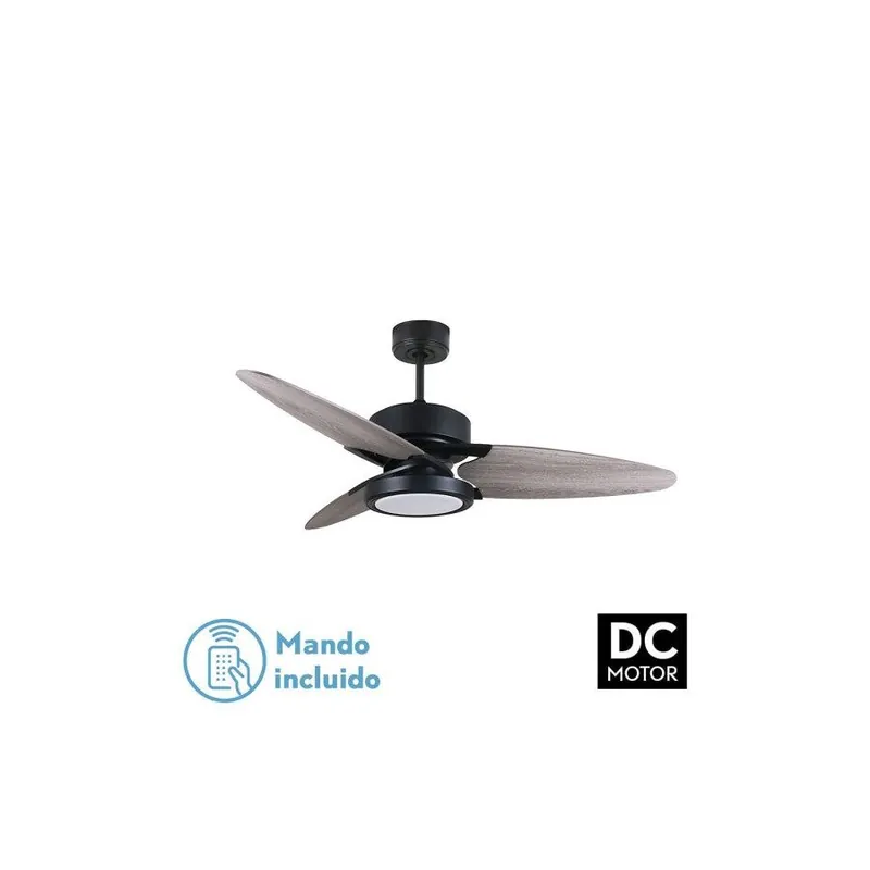 ventilador de techo metal color negro serie cross 132cm - Electrodomésticos