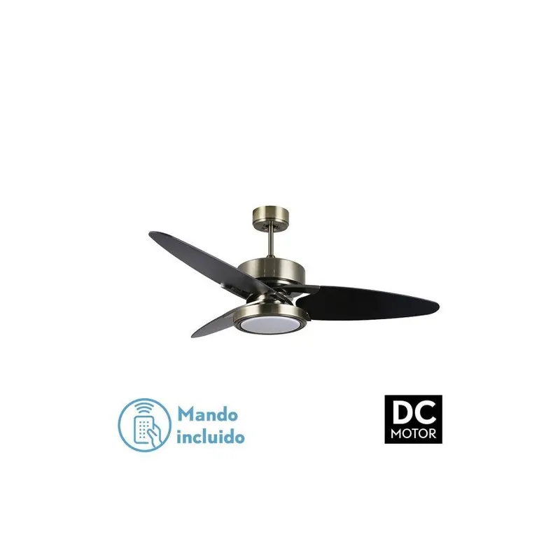 ventilador de techo metal color dorado serie cross 132cm - Electrodomésticos