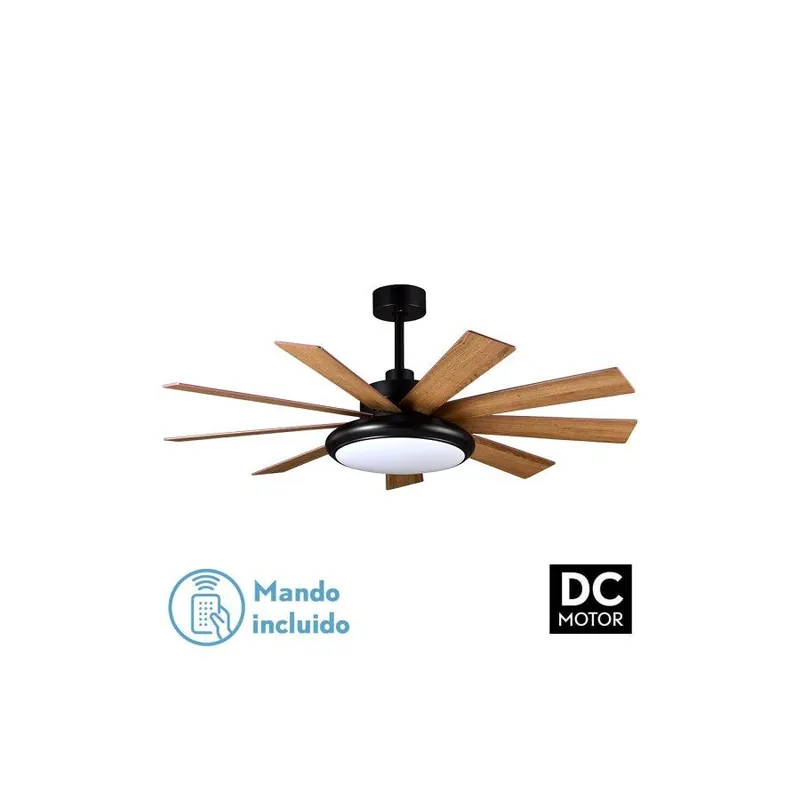ventilador de techo metal color negro serie pireo 132cm - Electrodomésticos
