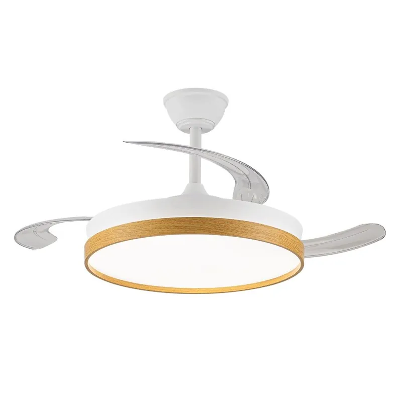 ventilador de techo metal color blanco serie secuoya 106cm - Electrodomésticos
