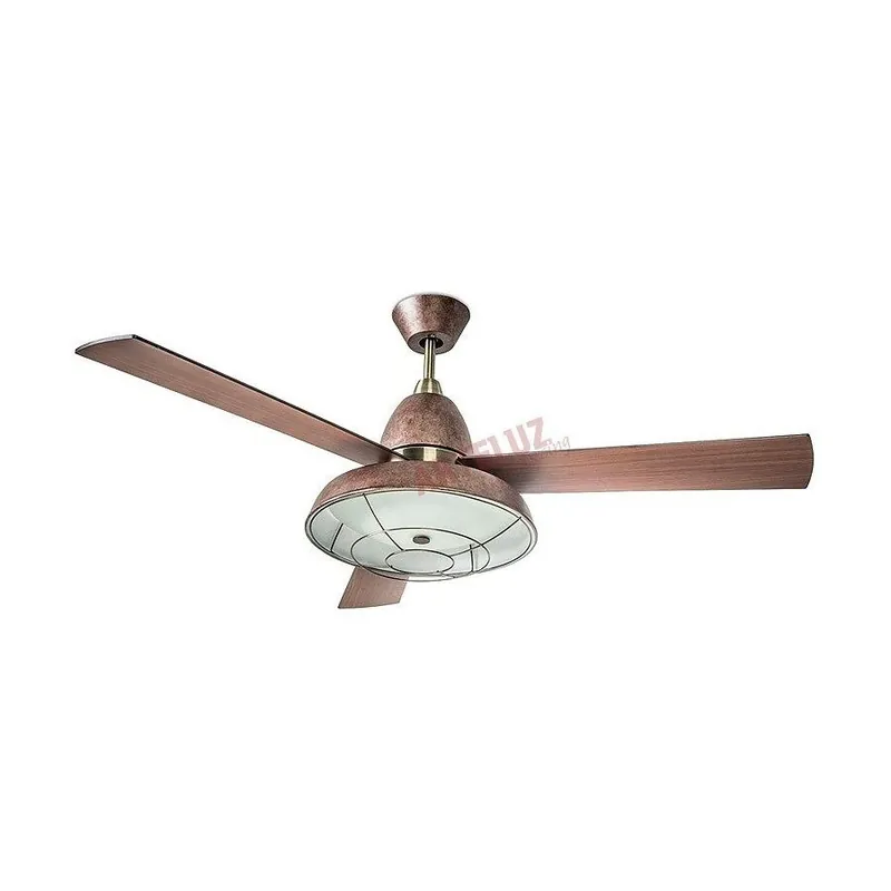 ventilador de techo metal color marron serie vintage 132cm - Electrodomésticos