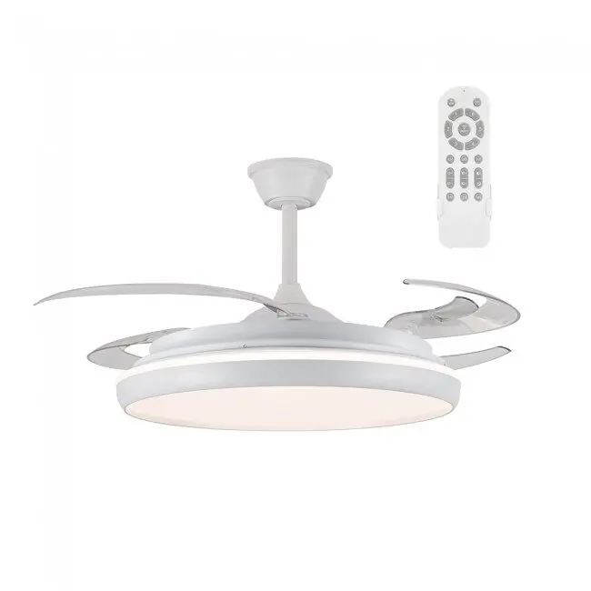 Ventilador LED con aspas retráctiles Michu L CCT Dim 80W marca Wonderlamp - Electrodomésticos
