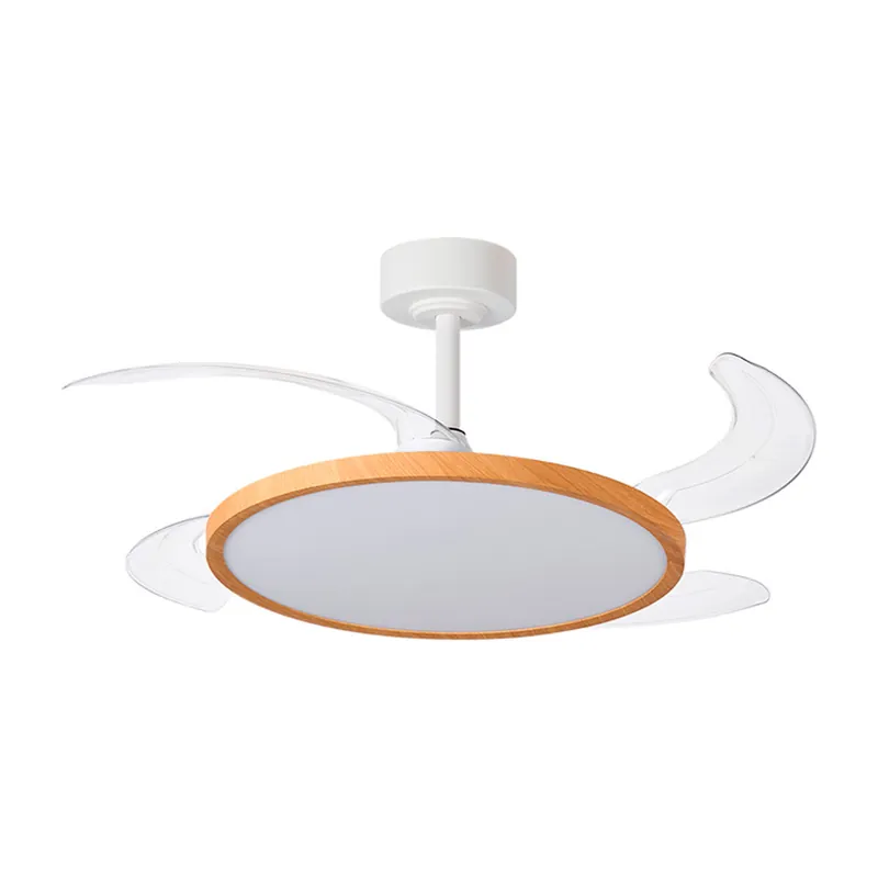 Ventilador de techo Slim Bel Air DC 32W 4 aspas retráctiles blanco/natural Ø106x35 cm - Electrodomésticos