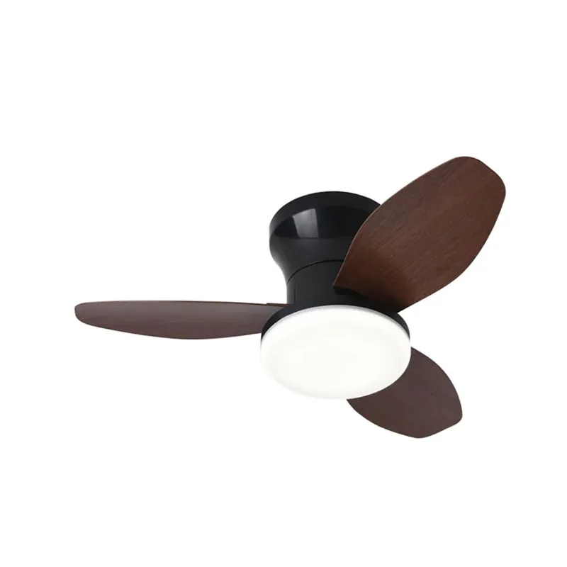 Ventilador de techo Tauro Bel Air 48W 3 aspas con luz LED negro/haya Ø85x18 cm - Electrodomésticos