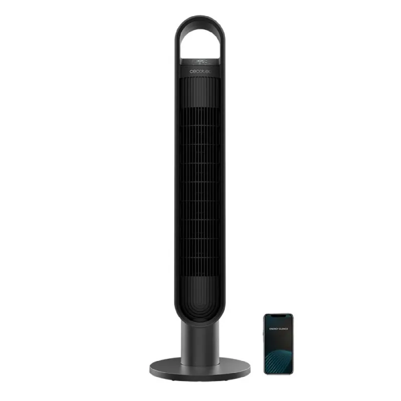 Ventilador de torre Cecotec EnergySilence 9190 SkyLine Ionic Connected 60W WiFi + mando a distancia negro - Electrodomésticos