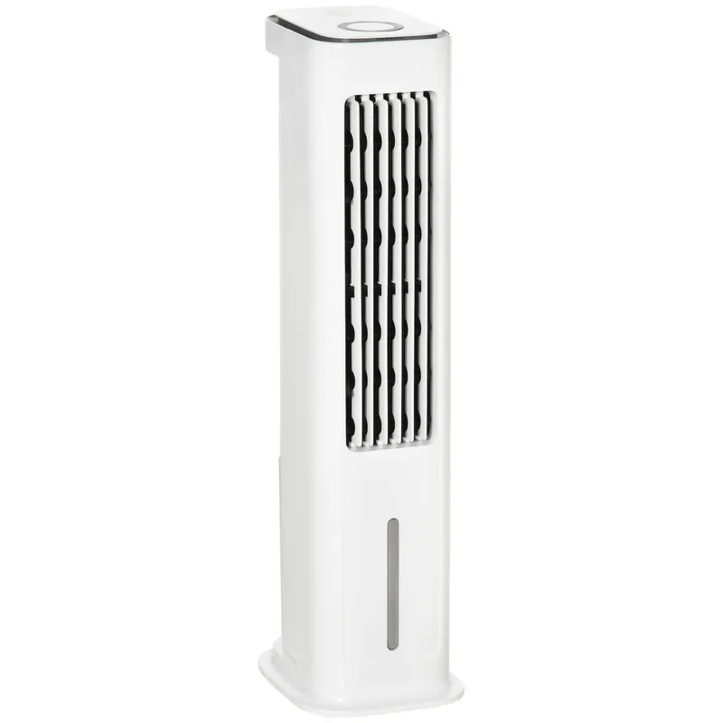 Ventilador de torre Homcom 75W refrigeración por hielo blanco 86x23x29 cm - Electrodomésticos