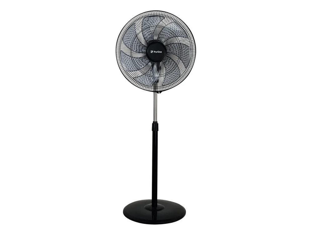Ventilador Industrial de pie 100W con 7 aspas. 3 velocidades. 100W. Diametro aspas: 45cm. Cuerpo metalico. Altura regulable. Oscilacion horizontal automatica 90?. - Electrodomésticos