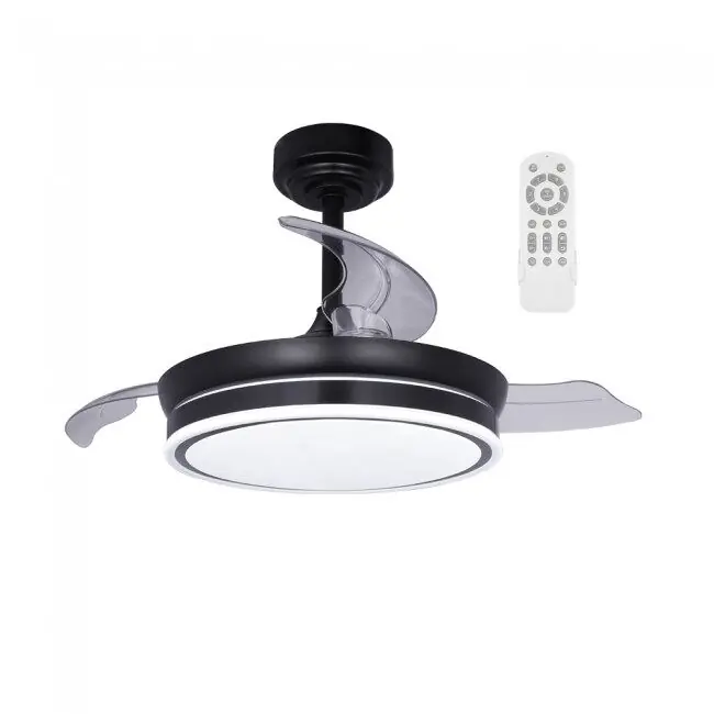 Ventilador LED aspas plegables Perla Mini Gris CCT Dim 46W marca Wonderlamp - Electrodomésticos