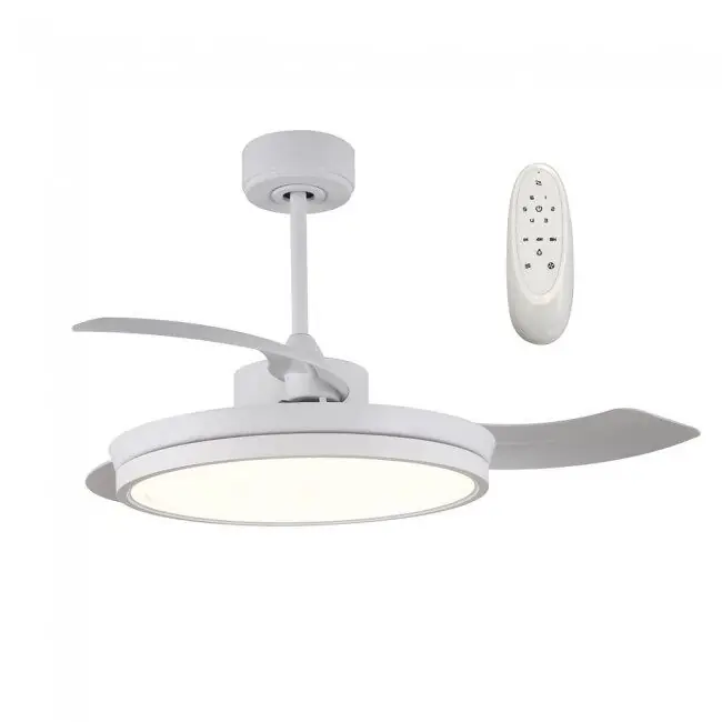 Ventilador LED con aspas plegables Brando Blanco CCT 48W marca Wonderlamp - Electrodomésticos