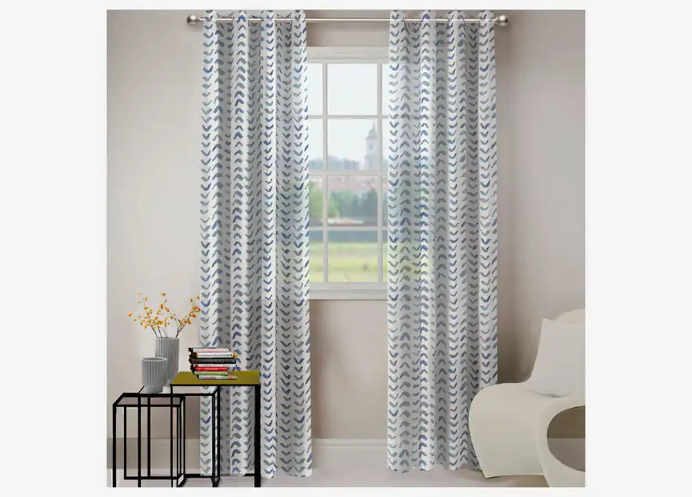 Visillo ollados MARINERO 140x250cm azul - Textil