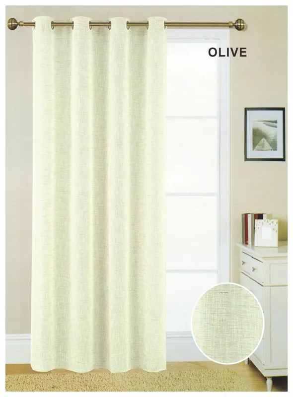 Visillo ollados MATERA 140x260cm color verde - Textil