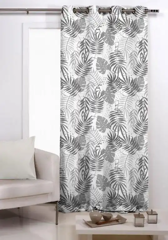 Visillo ollados PAULA 140x260cm color gris - Textil