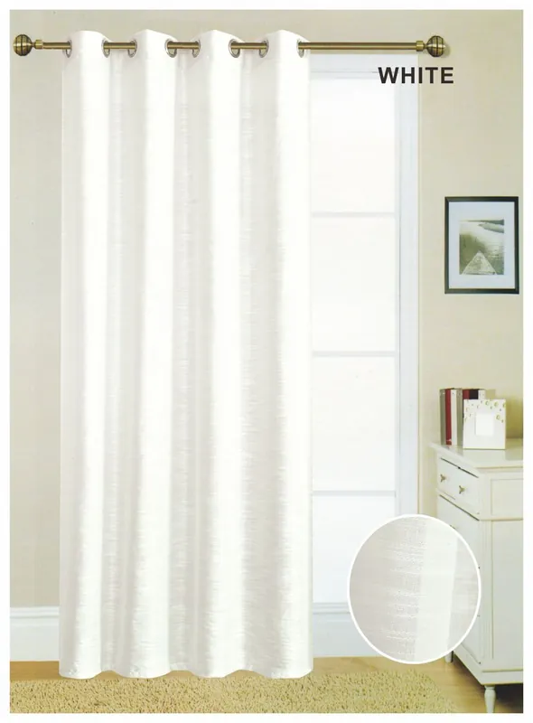 Visillo ollados RIMINI 140x260cm color blanco - Textil