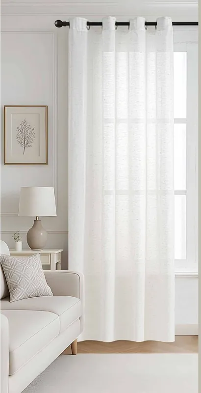 Visillo ollados SALVIA 140x260cm color lino - Textil