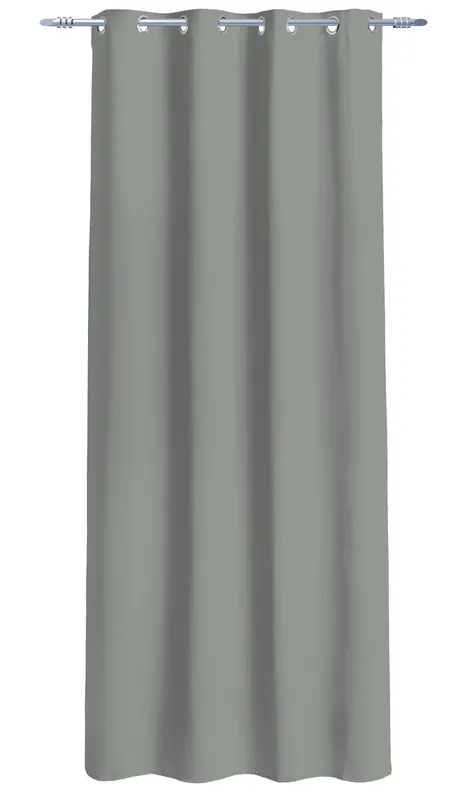 Visillo poliéster NENI 135x260cm color gris - Textil