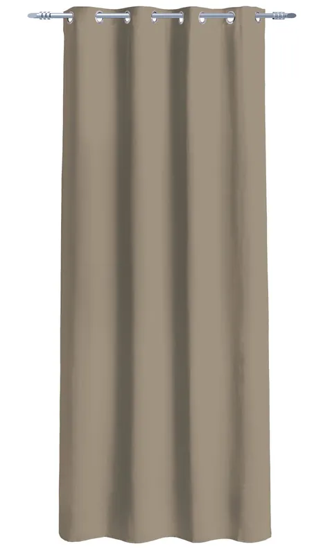 Visillo poliéster NENI 135x260cm color taupe - Textil