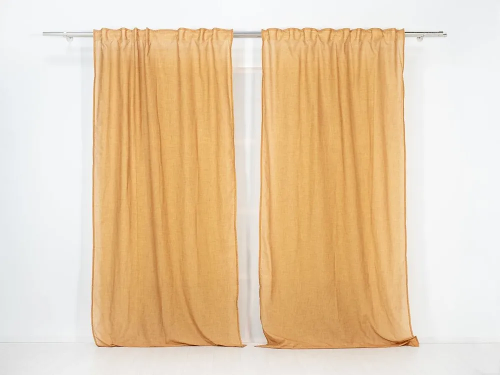 Visillo translúcido Butterscotch Butterscotch - Amarillo - 140x260