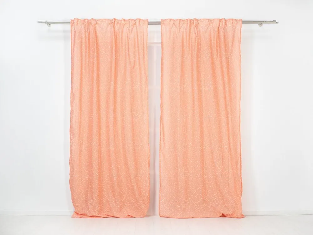 Visillo translúcido Rain Salmon Rain - Rosa - 140x260