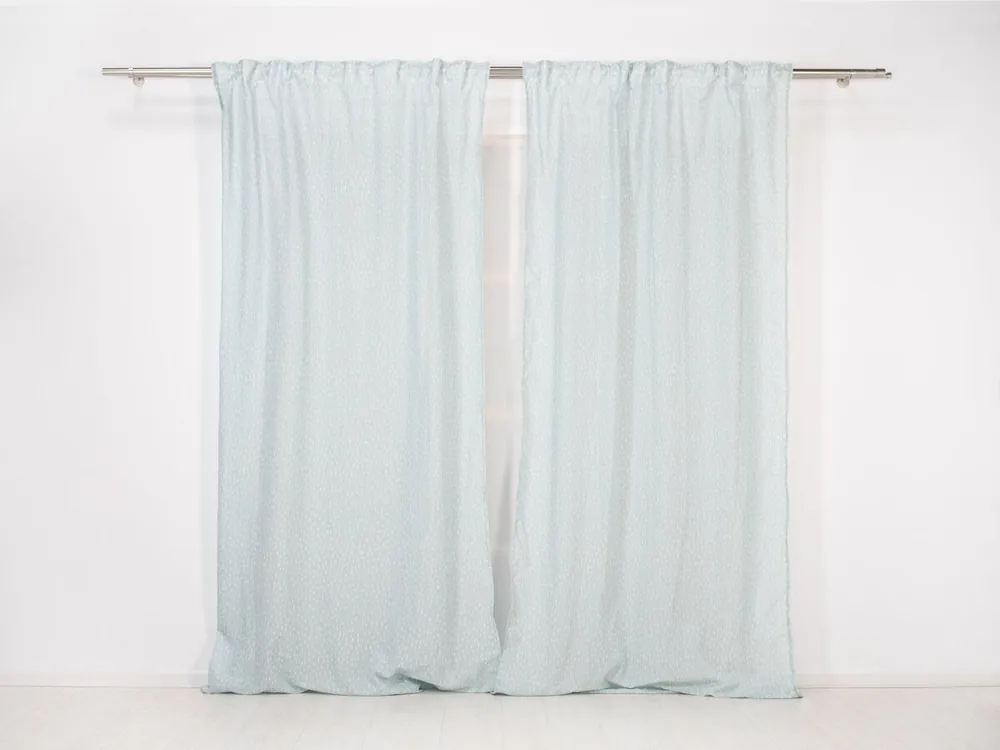 Visillo translúcido Rain Celeste Rain - Azul - 140x260