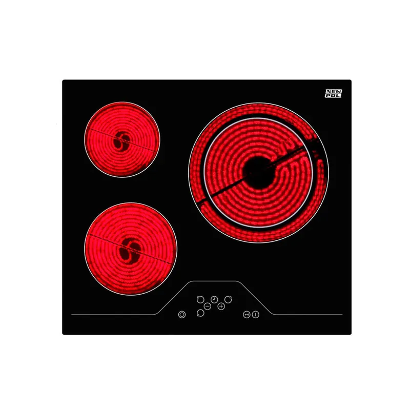 Vitrocerámica New Pol NWVT3Z 3 zonas control táctil negro 59 cm - Electrodomésticos