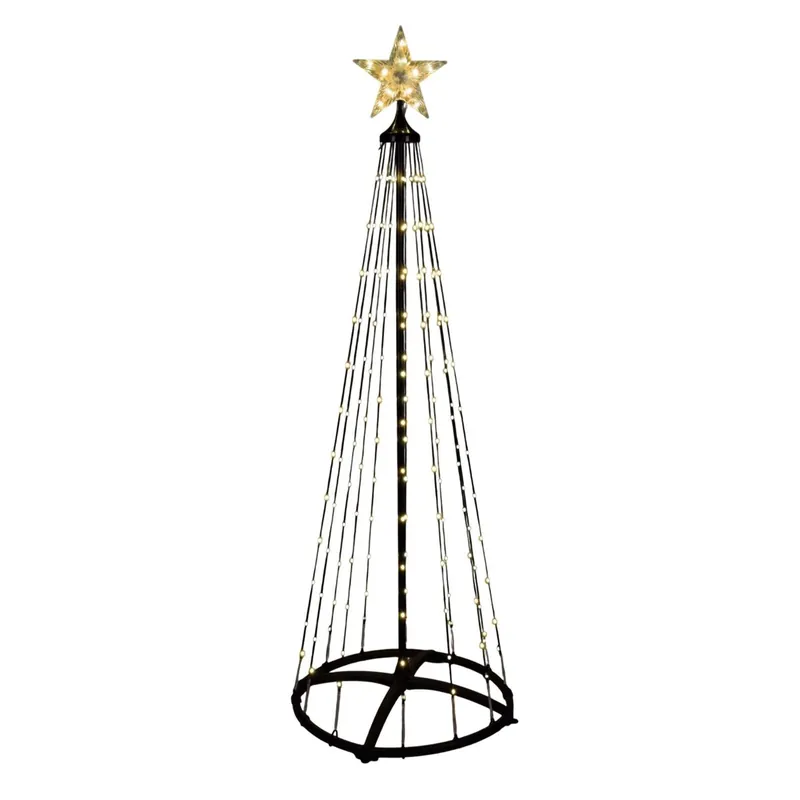 Well Home Árbol de Navidad con 370 Luces LED de color blanco cálido - 210cm