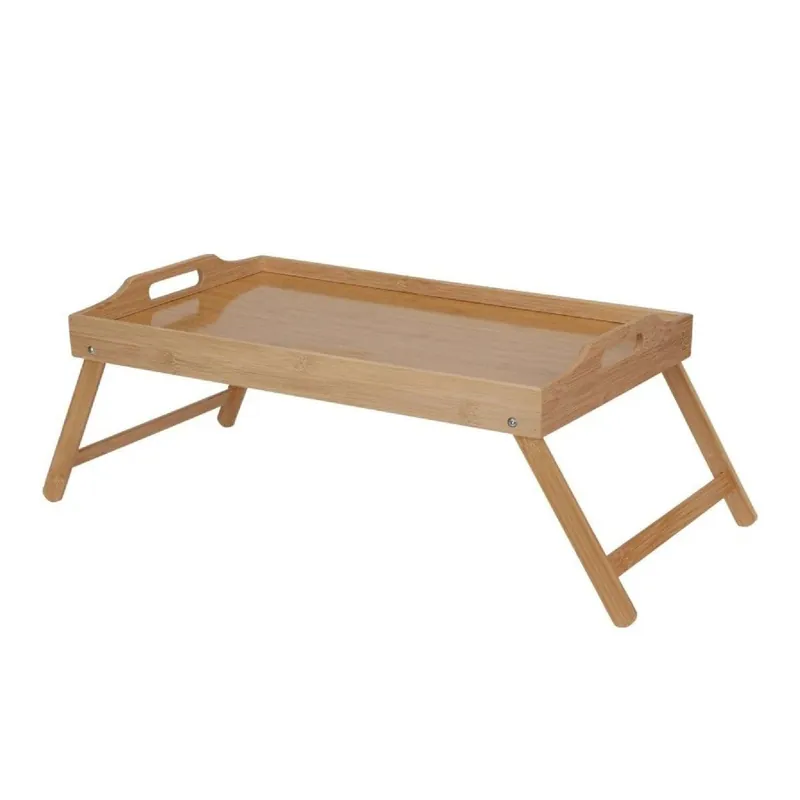 Well Home Bandeja de servicio para cama de Bambú de 50x30cm - Cocina