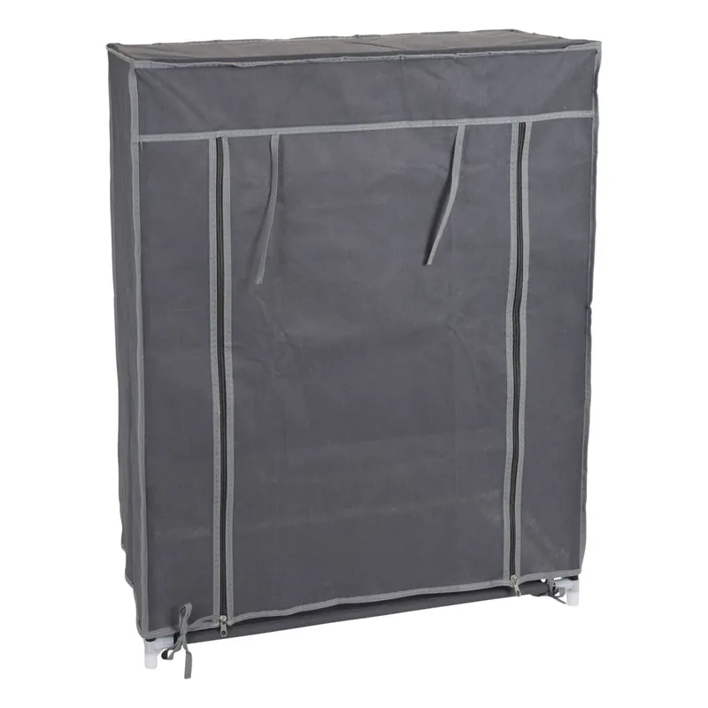 WELL HOME - Caja de almacenaje en poliéster color gris 60x30x80cm
