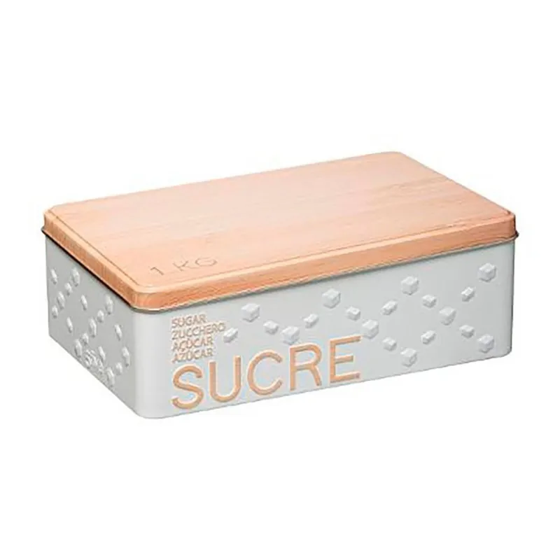 Well Home Caja para terrones de azúcar de metal en relieve Scandi Edition - Cocina