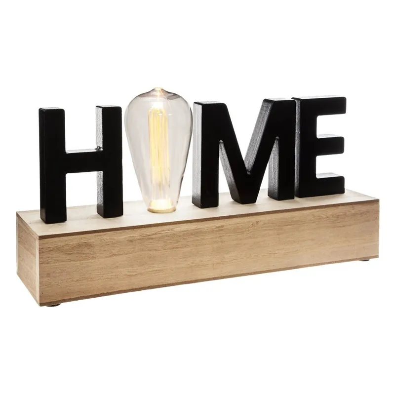 WELL HOME - Decoración de Palabras LED iluminación 34x8x16cm