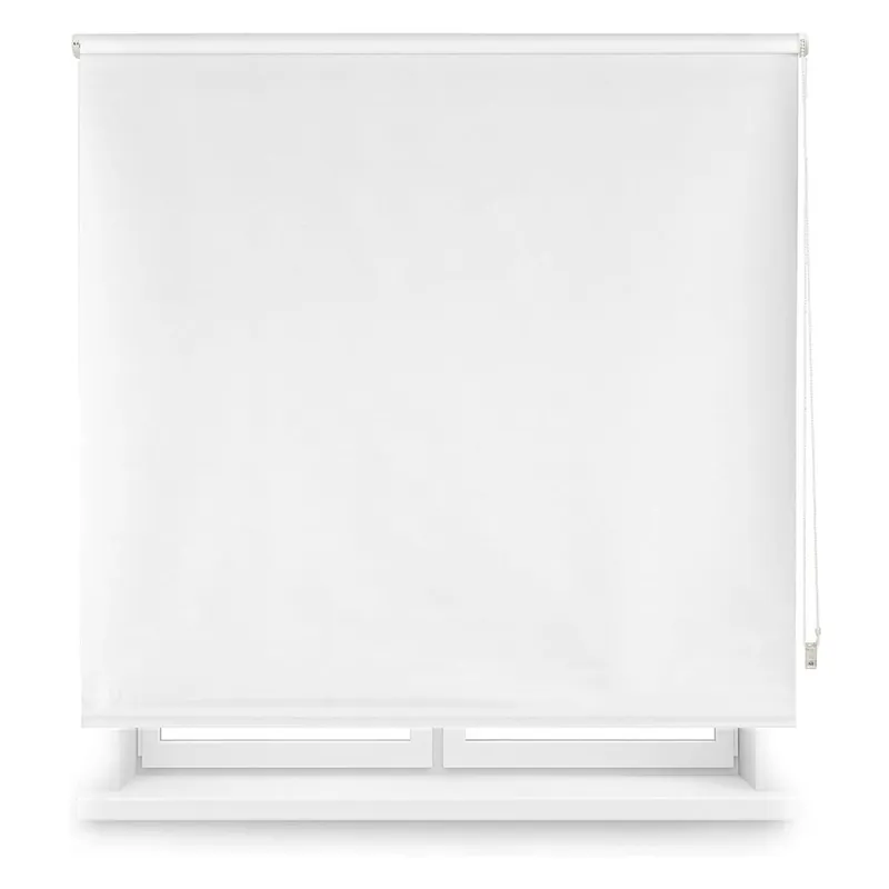 Well Home Estor enrollable Opaco liso - Blanco roto, 120 x 175cm (ancho x largo)/Tamaño de la tela 117 x 170cm