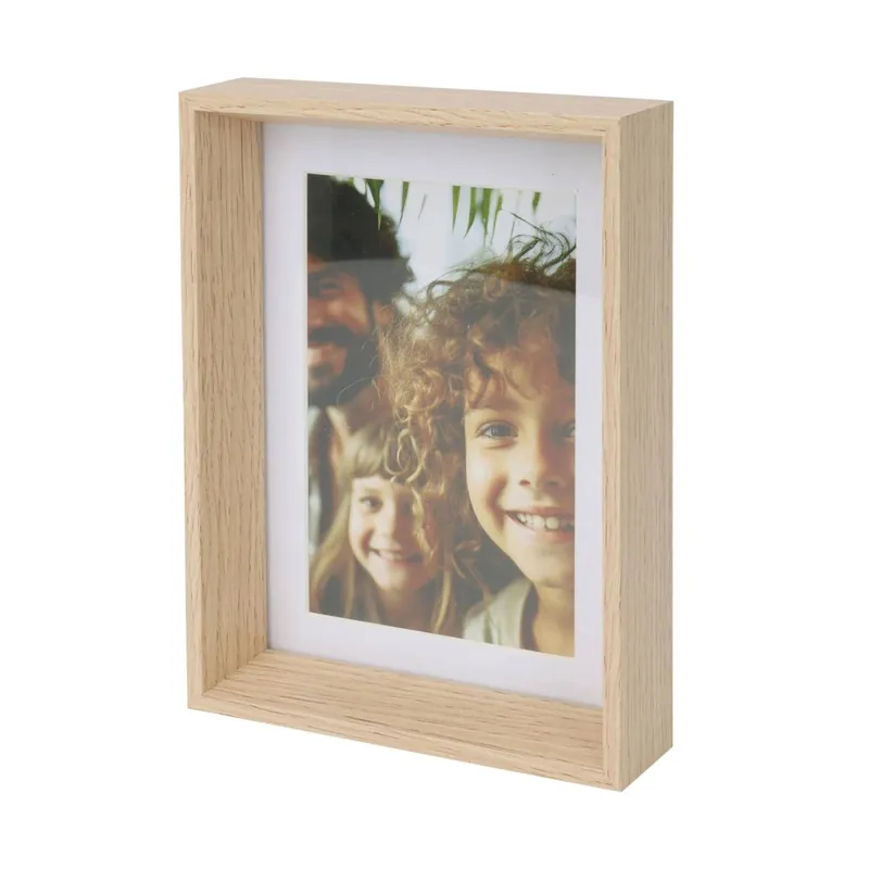 Well Home Marco de Fotos de MDF y cristal 15x4x20cm - Decoración