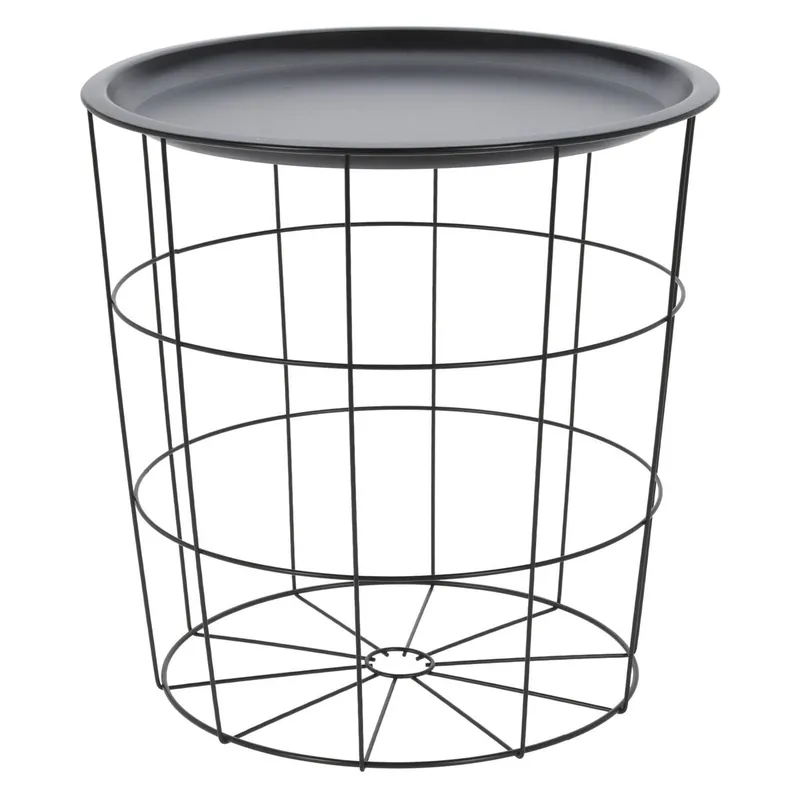 Well Home Mesa auxiliar en metal 40x40cm - Muebles
