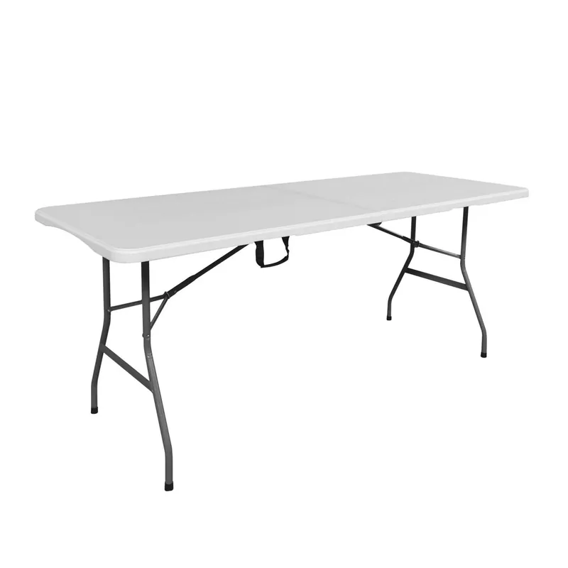WELL HOME - Mesa pleglable multifuncional 180 x 70 x 74 cm con cierre de plástico