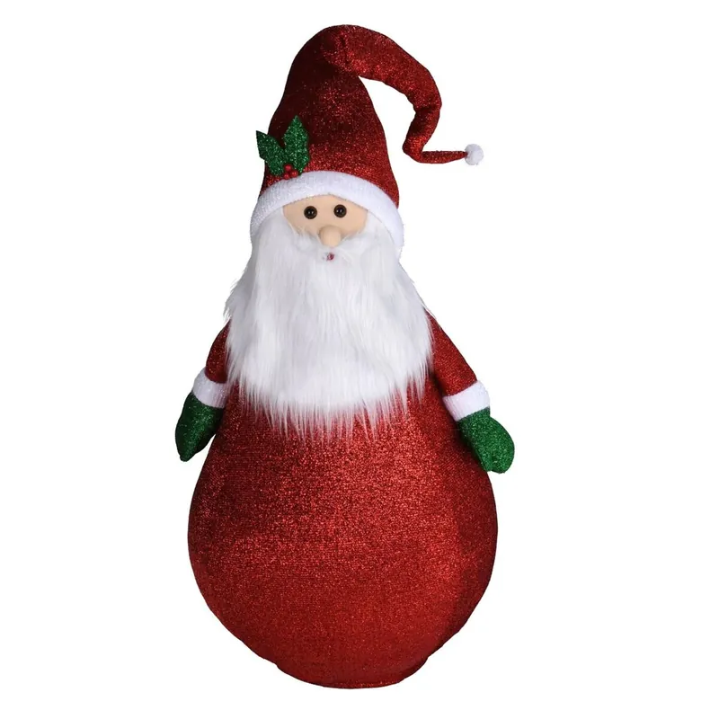 Well Home Papá Noel con cuerpo plegable y Luces LED 120cm - Decoración