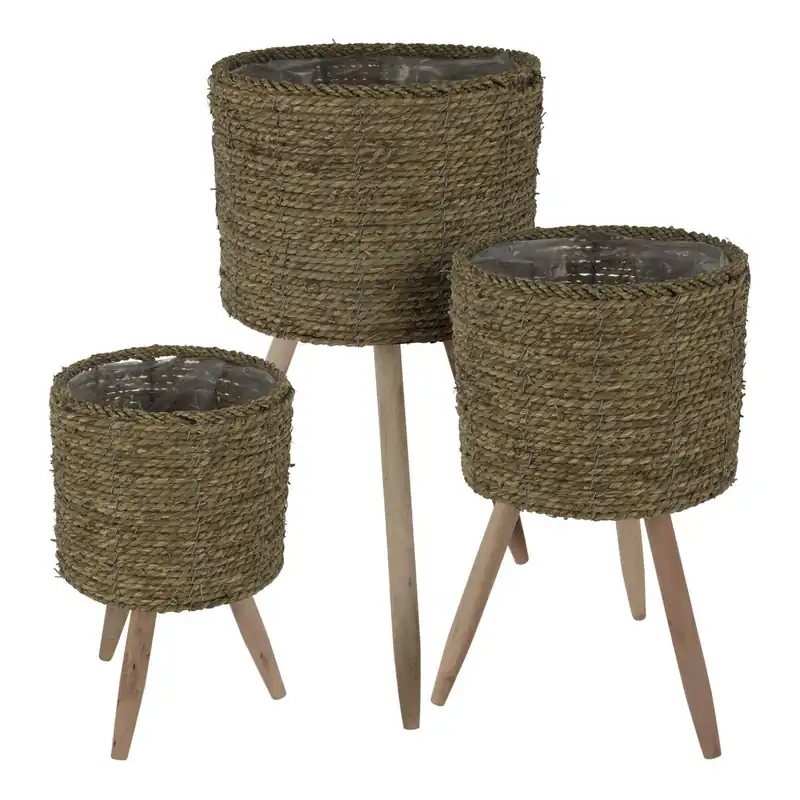 Well Home Set 3 maceteros 22,5x22,5x35cm - Decoración
