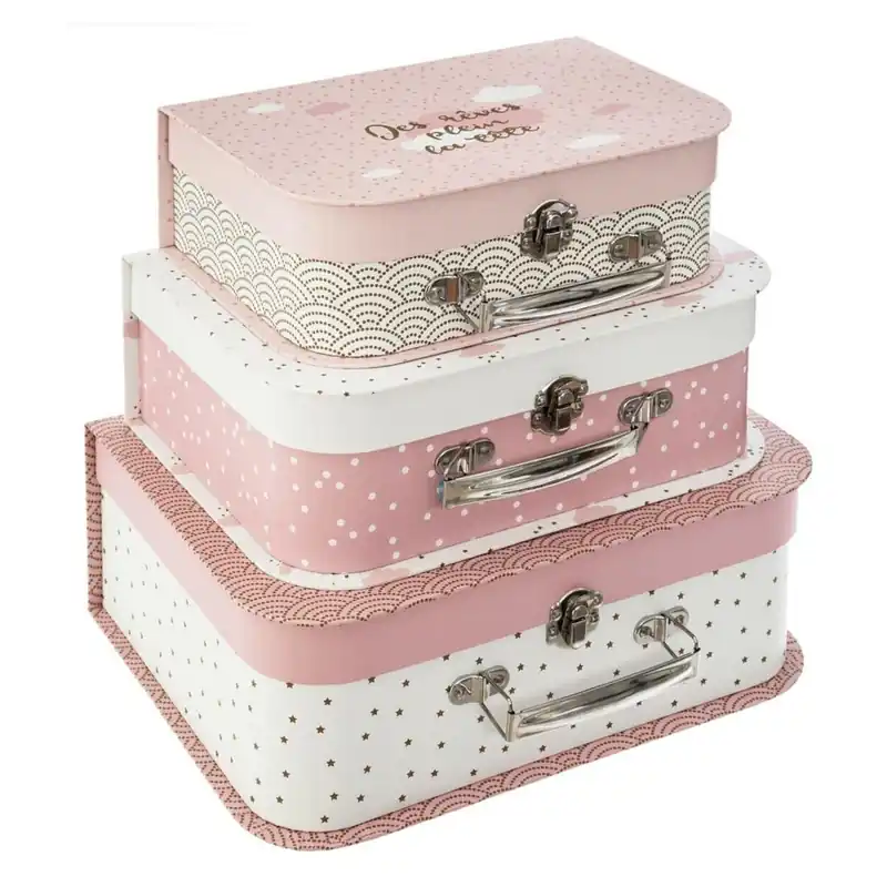WELL HOME - Set de 3 maletitas infantiles, sindo ideales para niños 29,5x22,1x10,6cm