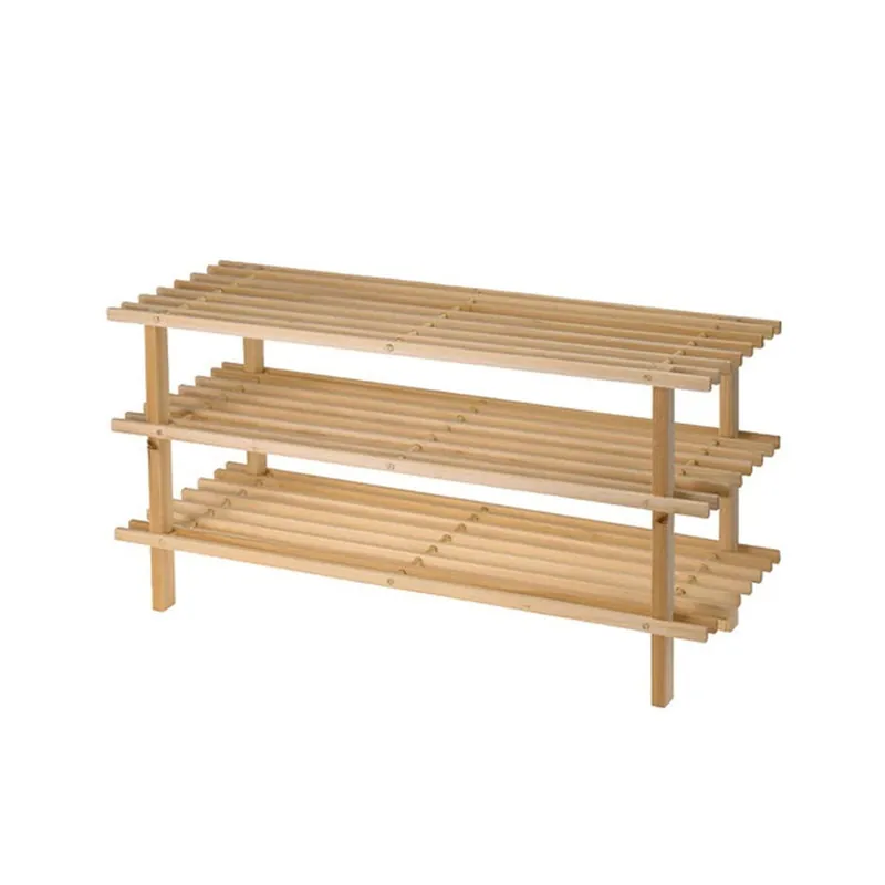 Well Home Zapatero de madera 3 Baldas 77x26x40cm - Muebles