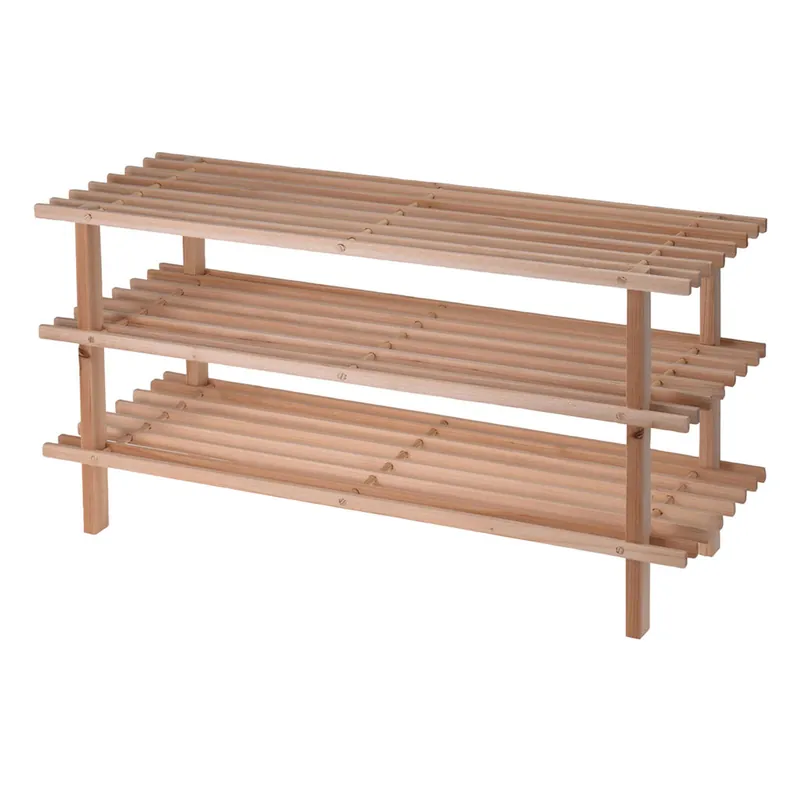 Well Home Zapatero de madera de abeto 40x77x26cm - Muebles