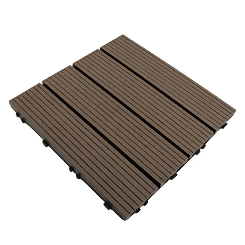 YOEVU - Set de 11 Baldosas de Exterior de Madera Composite WPC, 1m² - Baldosas de Terraza, Patio y Jardín, Antideslizantes, Resistentes al Agua, (Marrón Café)