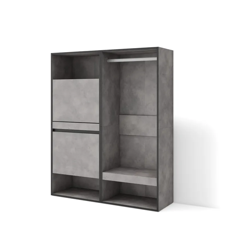 Zapatero | Armario zapatos botas | 120x145x35 cm | Dormitorio, habitación | Vestidor abierto | Estilo Moderno | Blanco - Muebles