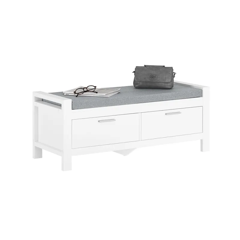 Zapatero Banco con 2 cajones para Guardar y Ordenar 100 x 40 x 40 cm FSR74-W SoBuy