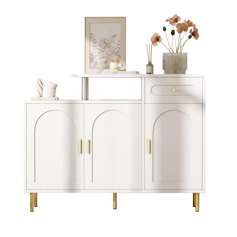 Zapatero de panel de partículas con 3 puertas,blanco - Muebles