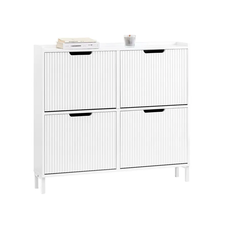 Zapatero Estrecho con 4 Solapas Organizador FSR177-L-SCH SoBuy ES