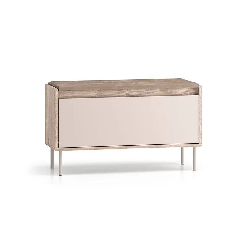 Zapatero largo de 1 puerta Alos Cashmere y Madera - Muebles