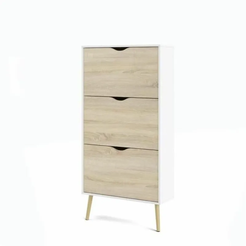 Zapatero Blanco Madera Roble 70,2 x 23,9 x 138,9 cm - Muebles