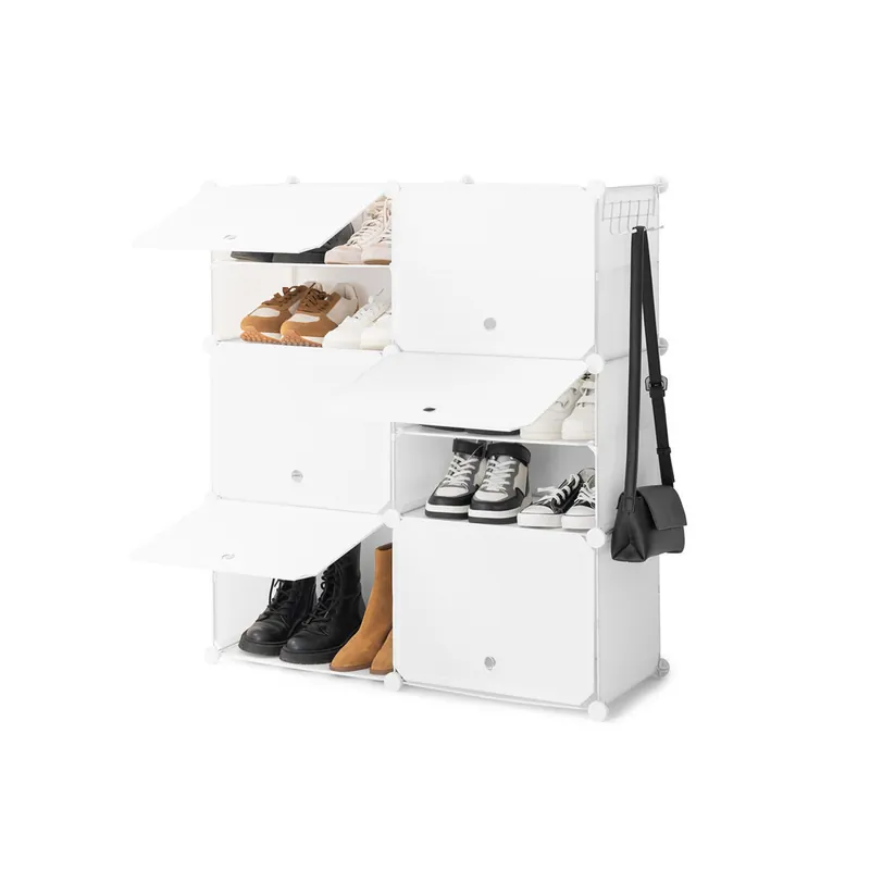 Zapatero Modular Portátil InnovaGoods Blanco - 28 pares