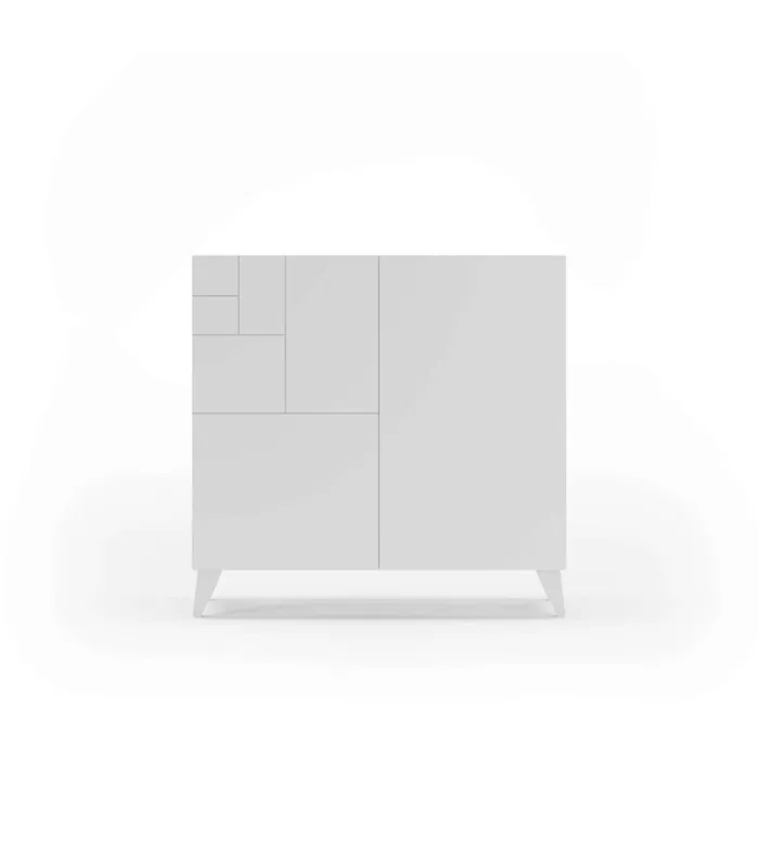 Zapatero modelo 512 acabado blanco, 90x90x27 (alto x ancho x fondo) - Muebles