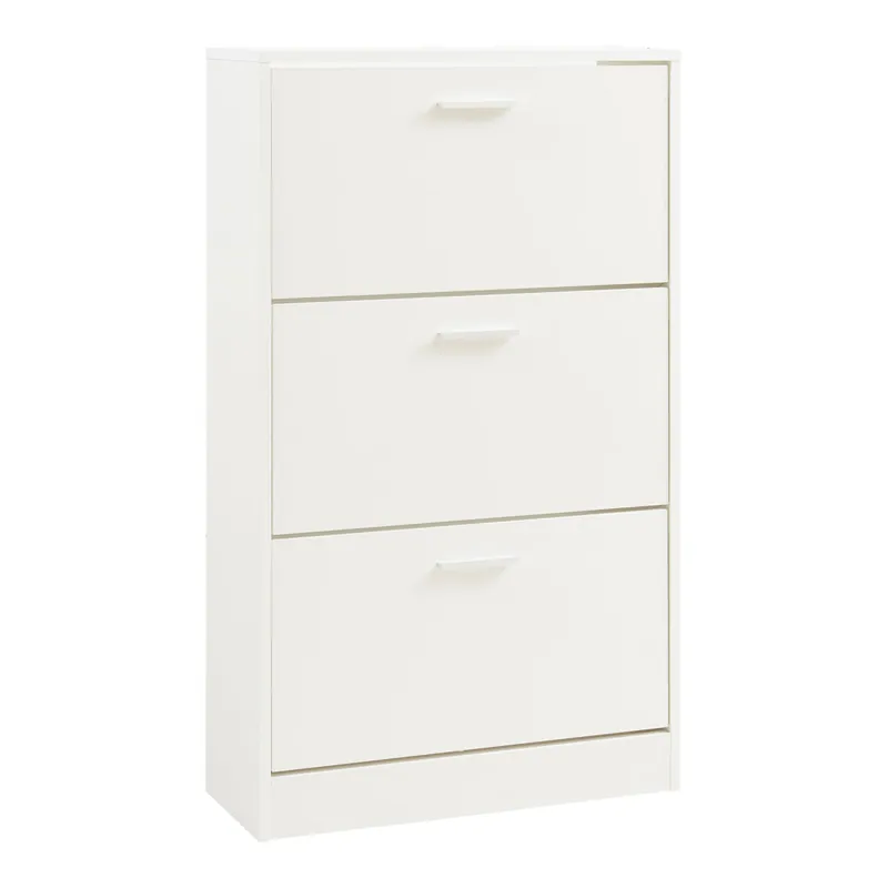 Zapatero Sykkylven con 3 puertas 103x60x24 cm - Negro [en.casa]