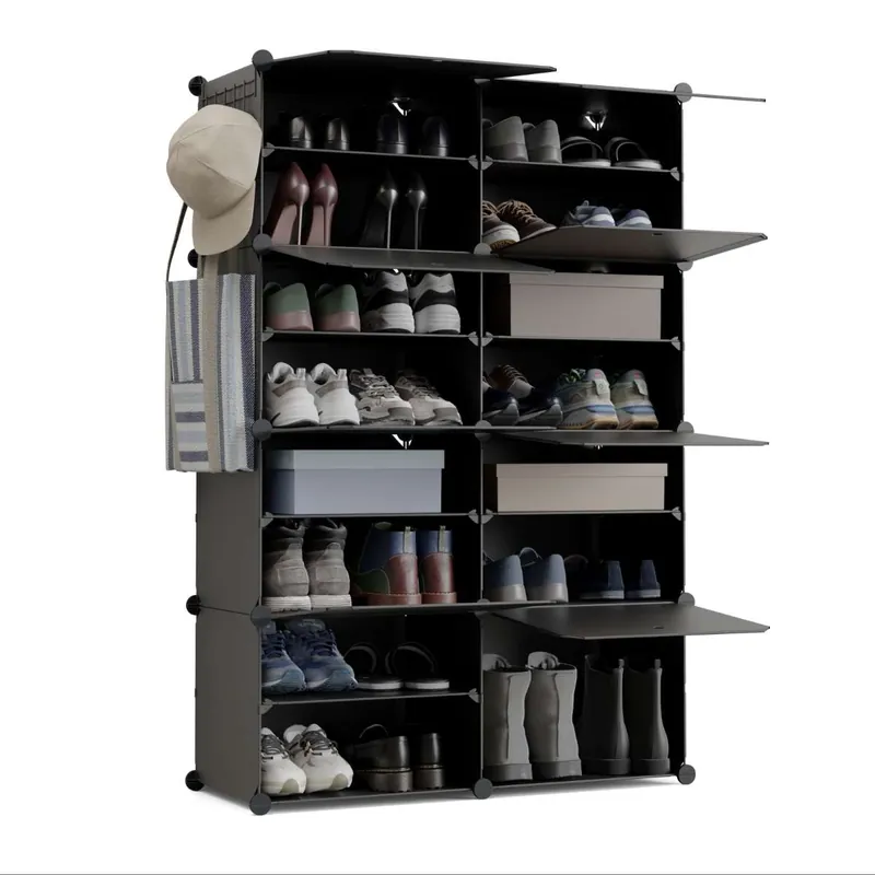 Zapateros Cube C8 Newlux Blanco 8 Compartimentos, 32 pares (83x32x125cm) - Muebles